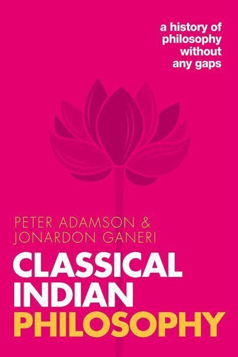 Book cover: "Classical Indian Philosophy" with a pink lotus illustration.