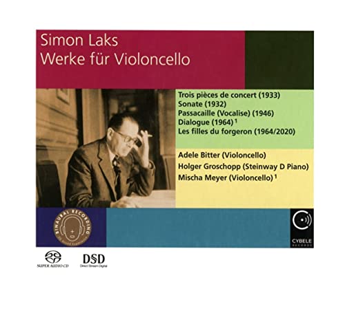 CD cover featuring a portrait of composer Simon Laks and track listing.