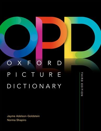 Cover of the Oxford Picture Dictionary, third edition, with colorful letters.