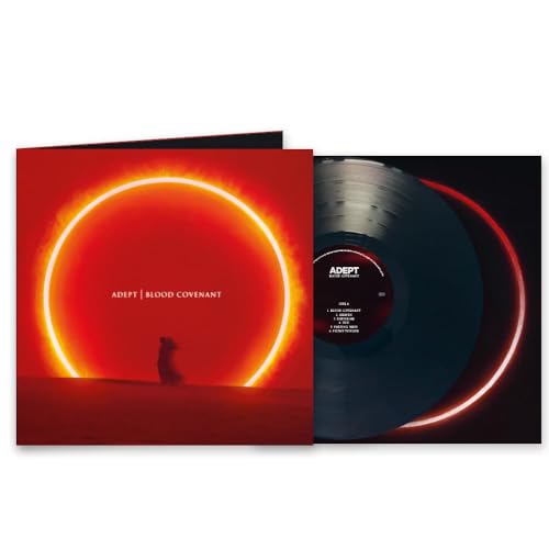 Adept “Blood Covenant” vinyl record with red and black cover art.