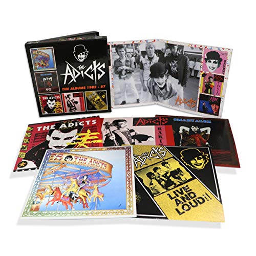 The Adicts The Albums 1982-87 CD box set with multiple album covers and inserts.