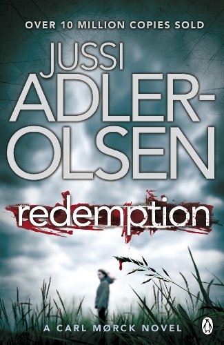 Book cover: āRedemptionā by Jussi Adler-Olsen, featuring a lone figure in a field.