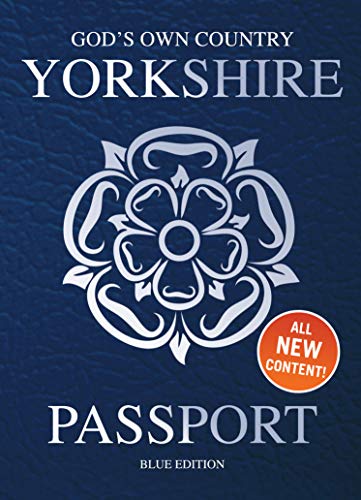 Blue "Yorkshire Passport" book cover with a white rose emblem.