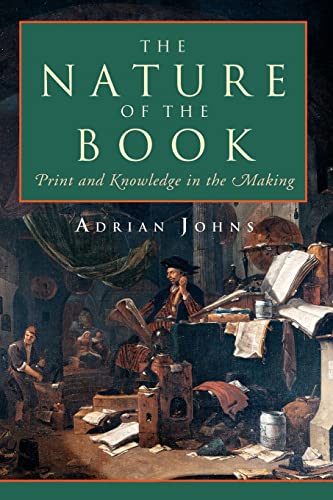 Book cover: "The Nature of the Book" with a painting of a printer's workshop.