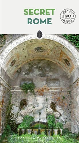 Book cover titled Secret Rome featuring an ornate stone fountain with an elephant carving.
