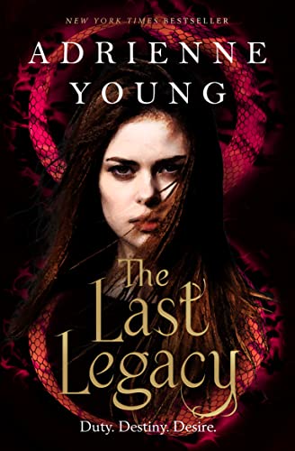 Book cover: woman with snake imagery, title "The Last Legacy".