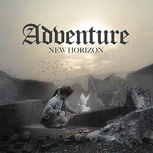CD cover: girl with a white bird, misty mountains backdrop.