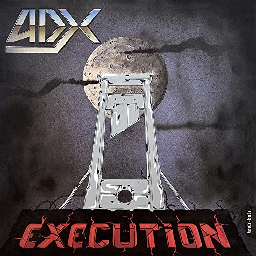 ADX "Execution" CD cover: guillotine silhouetted against a full moon.
