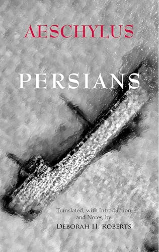 Book cover for Aeschylus's Persians with an abstract black and white ship illustration.