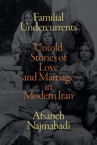 Book cover with a vintage black and white photograph of Iranian people.