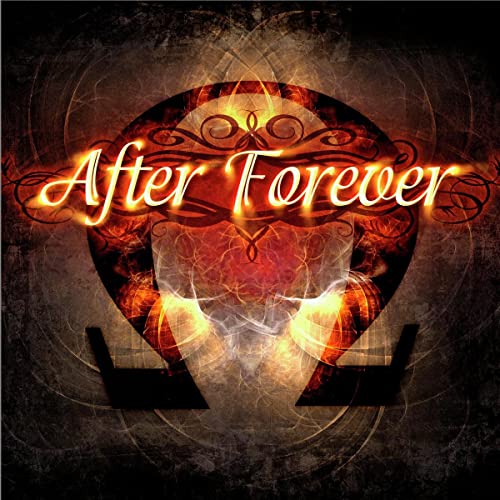 After Forever album cover featuring a glowing orange Omega symbol on a dark background.