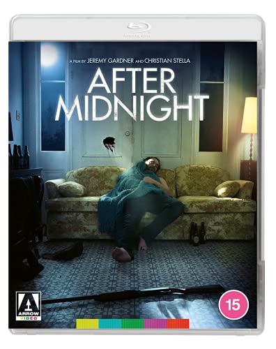 Blu-ray cover for “After Midnight” showing a person on a yellow couch.