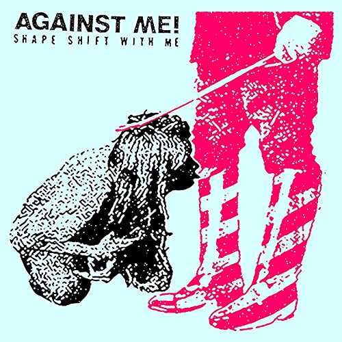 Album cover for Against Me!'s "Shape Shift With Me" featuring pink and black figures.