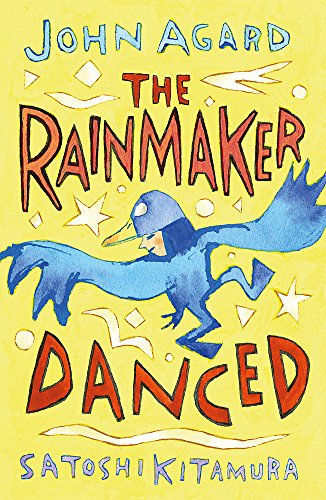 Book cover: a blue bird-like figure dancing against a yellow background.