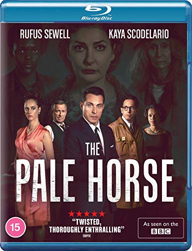 Blu-ray cover for "The Pale Horse" featuring a cast of characters.