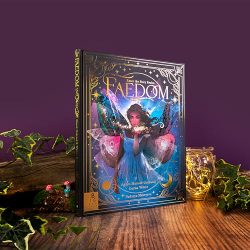 Book cover featuring a fairy with butterfly wings, ornate gold details.