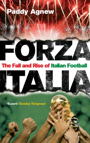 Book cover: “Forza Italia” with football imagery and celebratory fireworks.