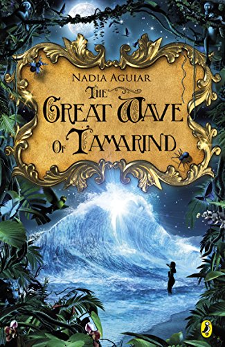 Book cover showing a giant ocean wave, jungle foliage, and a silhouette at night.
