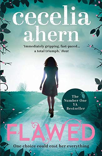 A girl walks away down a road on the cover of the book Flawed.