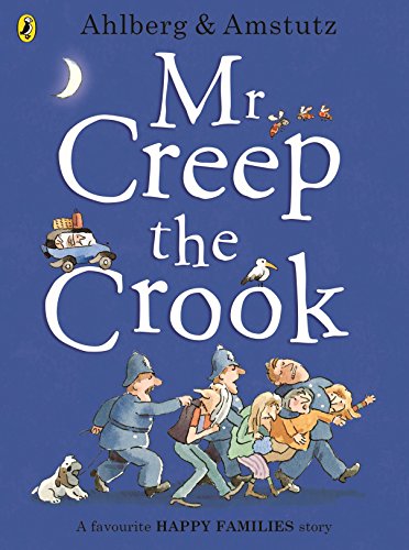 Book cover: "Mr Creep the Crook" depicts a chase with a dog and police.