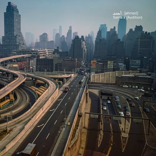 Vinyl record cover: Cityscape with highway, text “Ahmed - Sama’a (Audition)”.