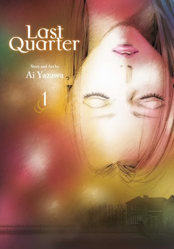 Manga cover with a close-up of a woman’s face and a house in the background.
