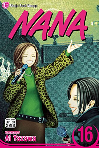 Manga cover of Nana volume 16 featuring two women singing into microphones.