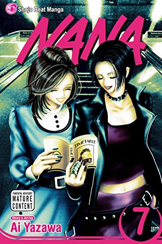 Nana volume 7 manga cover featuring two young women reading a timetable together.