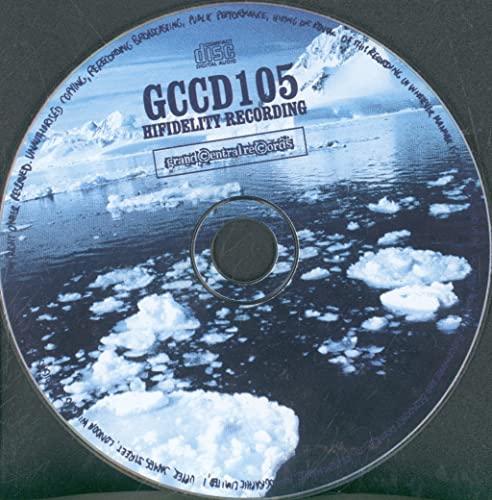 CD with a wintry, icy landscape design and text markings.