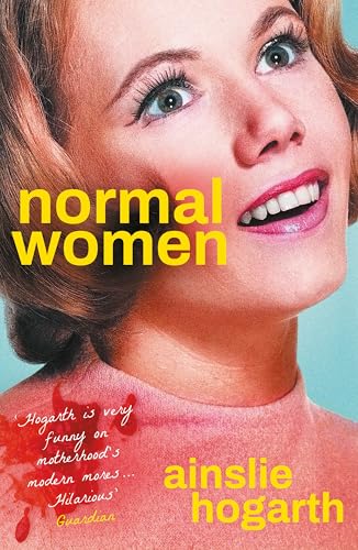 Book cover: close-up of a woman’s face with bold yellow text “normal women”.