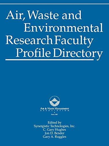 Blue cover directory listing faculty for air, waste, and environmental research.