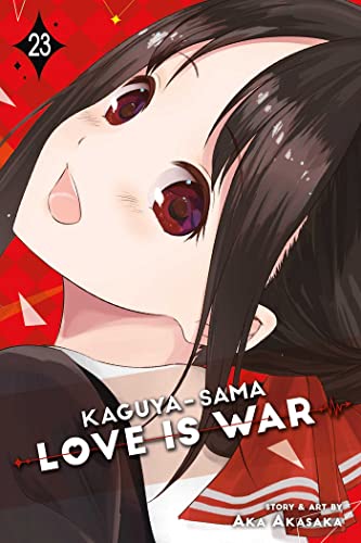 Manga cover featuring a close-up of Kaguya Shinomiya on a red patterned background.