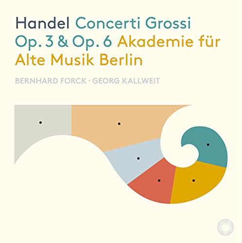 CD cover for Handel's Concerti Grossi by Akademie Für Alte Musik Berlin.