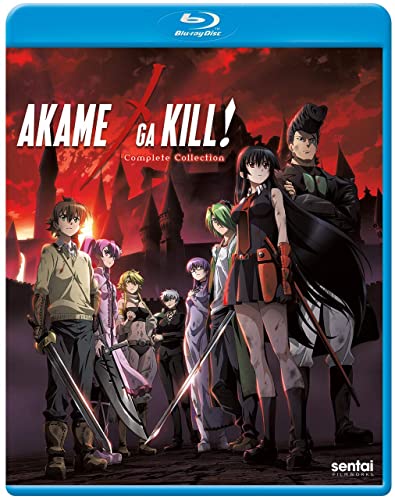 “Akame Ga Kill!” Blu-ray cover featuring anime characters with swords.