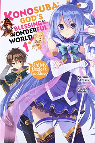Anime-style book cover featuring a blue-haired girl and a boy with brown hair.
