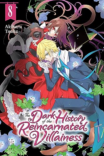 Manga volume 8 cover with two characters and floral decorations.