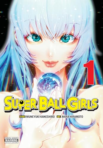 Anime girl with long blue hair holding a glowing orb, book cover.