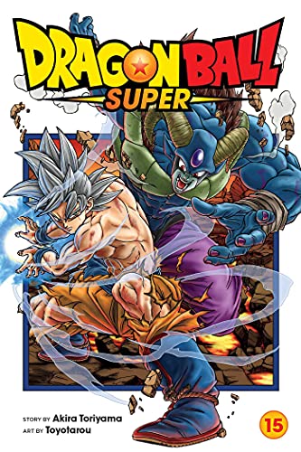 Dragon Ball Super manga volume 15 cover featuring Goku fighting the villain Moro.