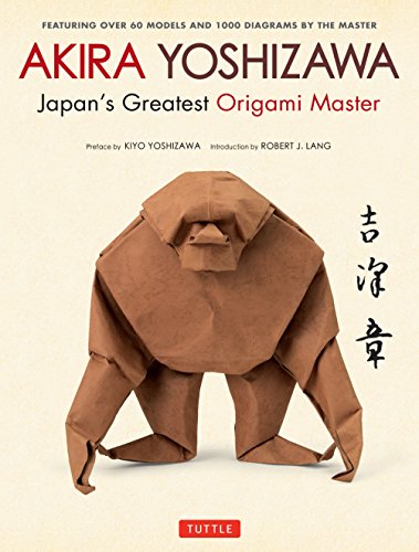 Book cover featuring a brown paper origami gorilla and the title Akira Yoshizawa.