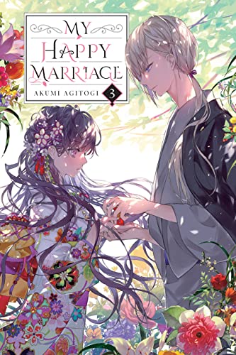 Book cover: two anime characters amidst colorful floral illustrations.