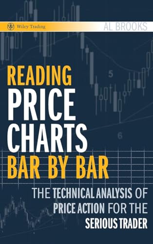 Book cover: "Reading Price Charts Bar by Bar" with candlestick chart background.