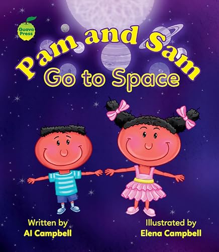 Book cover: two cartoon children with a space background.