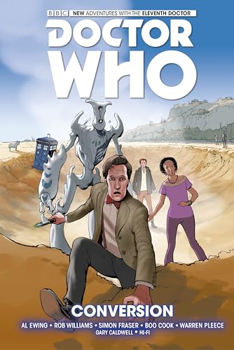 Doctor Who comic cover featuring the Eleventh Doctor, a Cyberman, and companions.