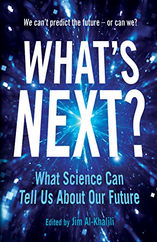 Book cover with bright white text reading "WHAT'S NEXT?" on a dark, starry background.
