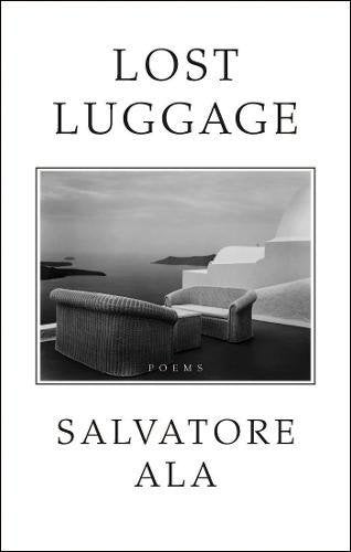 Book cover: "Lost Luggage" poems by Salvatore Ala, with coastal scene.