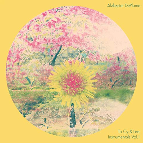 Vinyl record cover with a painted floral scene and text details.
