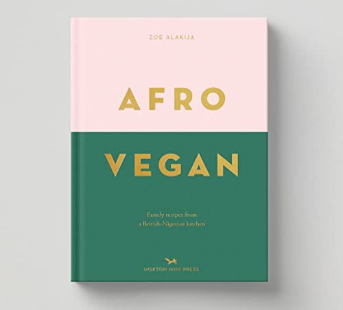 Cookbook cover: "Afro Vegan" with pink and green color blocking.