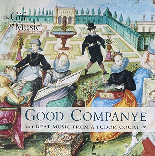 CD cover depicting people in Tudor-era clothing in a garden setting.
