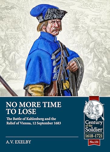 Book cover featuring a man in a blue coat and fur hat against battle scenes.