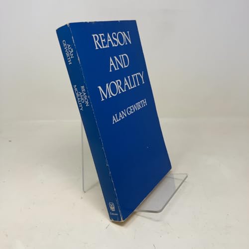 Blue book, “Reason and Morality” by Alan Gewirth, angled on a stand.